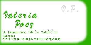 valeria pocz business card